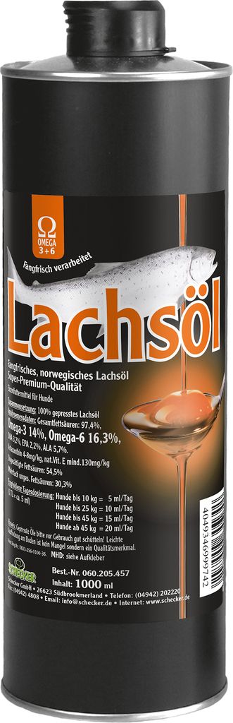 Lachsöl pur kaltgepresst 1000ml Produktbild 