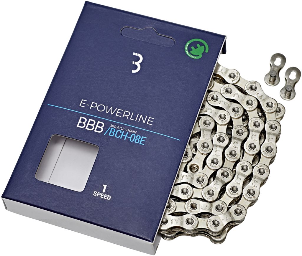 BBB BCH-01E E-Powerline E-Bike Kette 136 Glieder SingleSpeed vernickelt silber