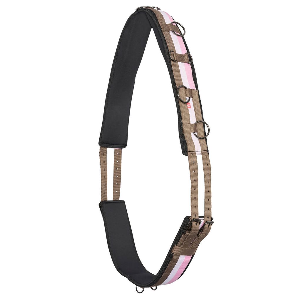 Imperial Riding Longiergurt Nylon IRHDeluxe Extra Classic Capp.-White-Classy Pink Full