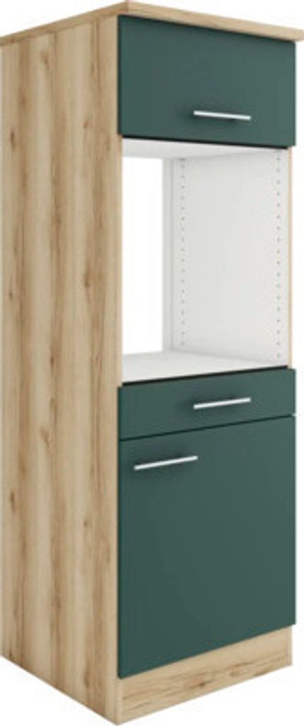 Optifit Backofenhochschrank mit Tür Savona405 BxTxH 60 x 60 x 174,4 cm grün matt zerlegt Anschlag reversibel KUSA MHB606