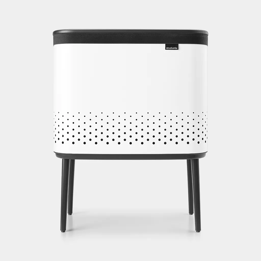 Brabantia Bo Bac à linge 60L Blanc - Panier de tri élégant et moderne