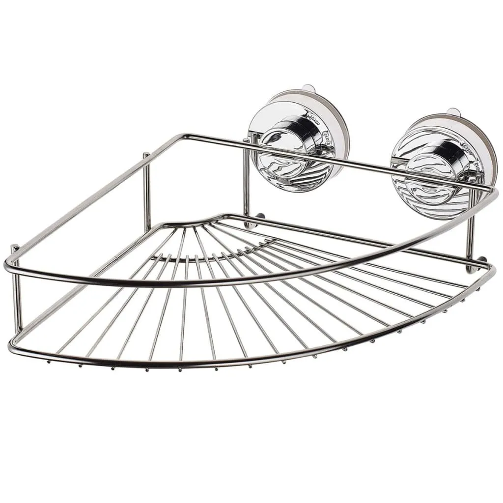 Rangement d'angle pour douche RIDDER Chrome, idéal gain de place mural