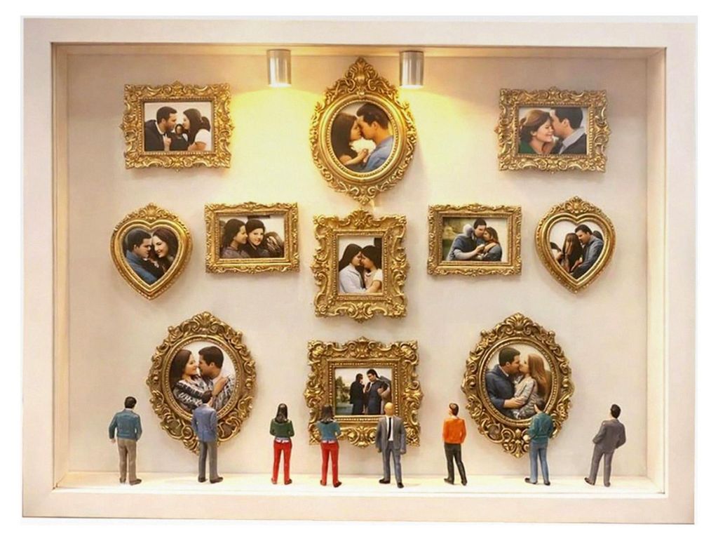Mini Kunstmuseum Rahmen - Handgefertigte Schreibtischdekoration - Miniatur Museumsrahmen Bastelset - Für Home Office, Wohnzimmer, Schlafzimmer, Ar...