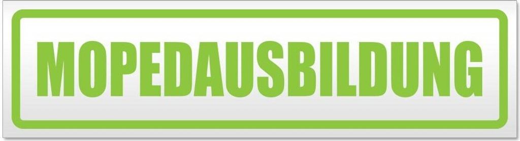 Kiwistar Mopedausbildung Magnetschild Schild magnetisch - 45cm Lindgrün - Magnetfolie für Auto PKW Kfz