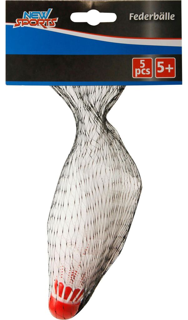 New Sports Federbälle 5er-Set weiß, 1 Stück Produktbild 