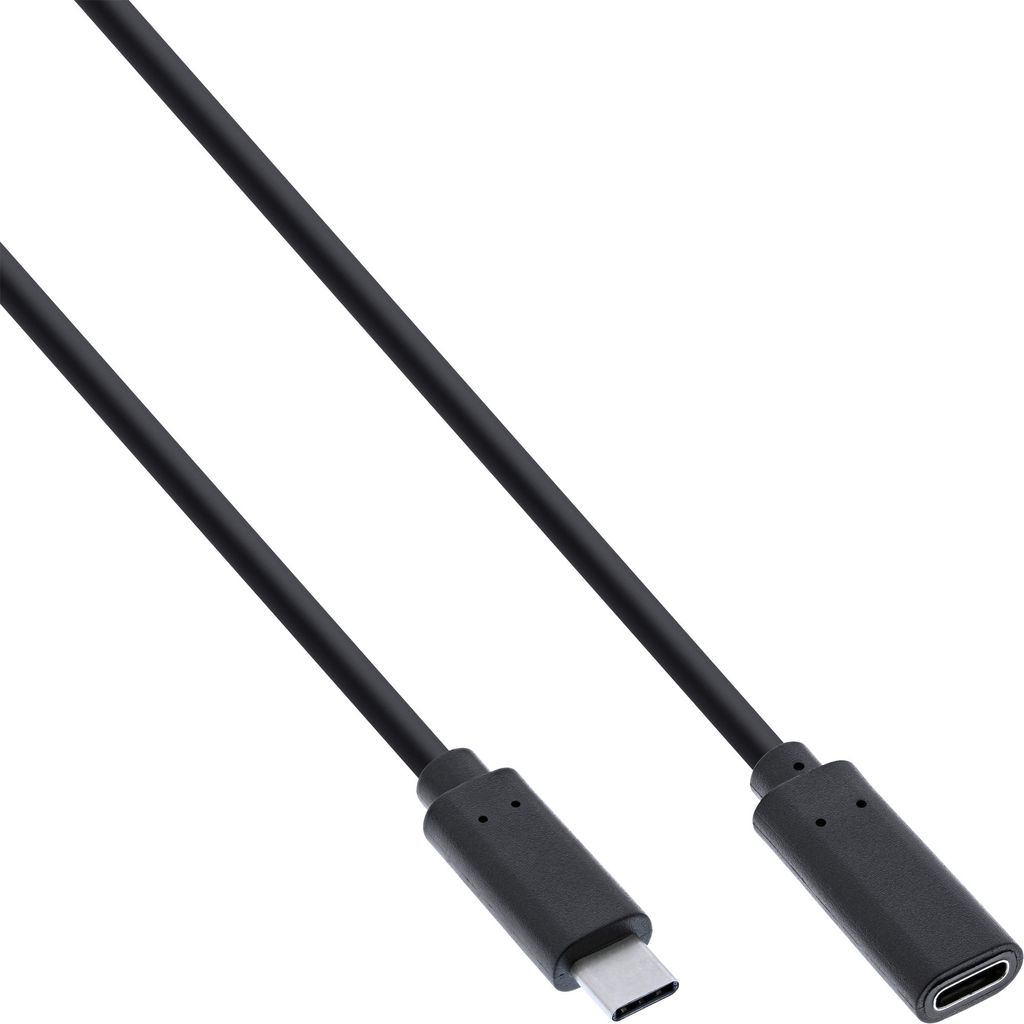 InLine USB 3.2 Gen.2x2 Kabel, USB-C Verlängerung ST/BU, Produktbild 