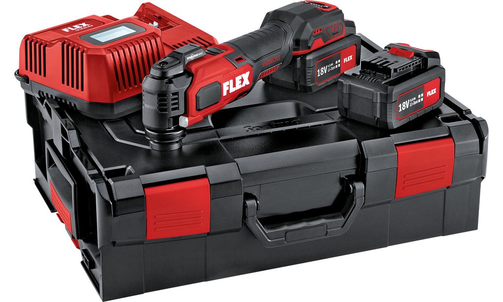 Flex Akku-Multitool MT 18.0-EC /5.0 Set Transportkoffer 2x Akku 5,0 Ah Ladegerät