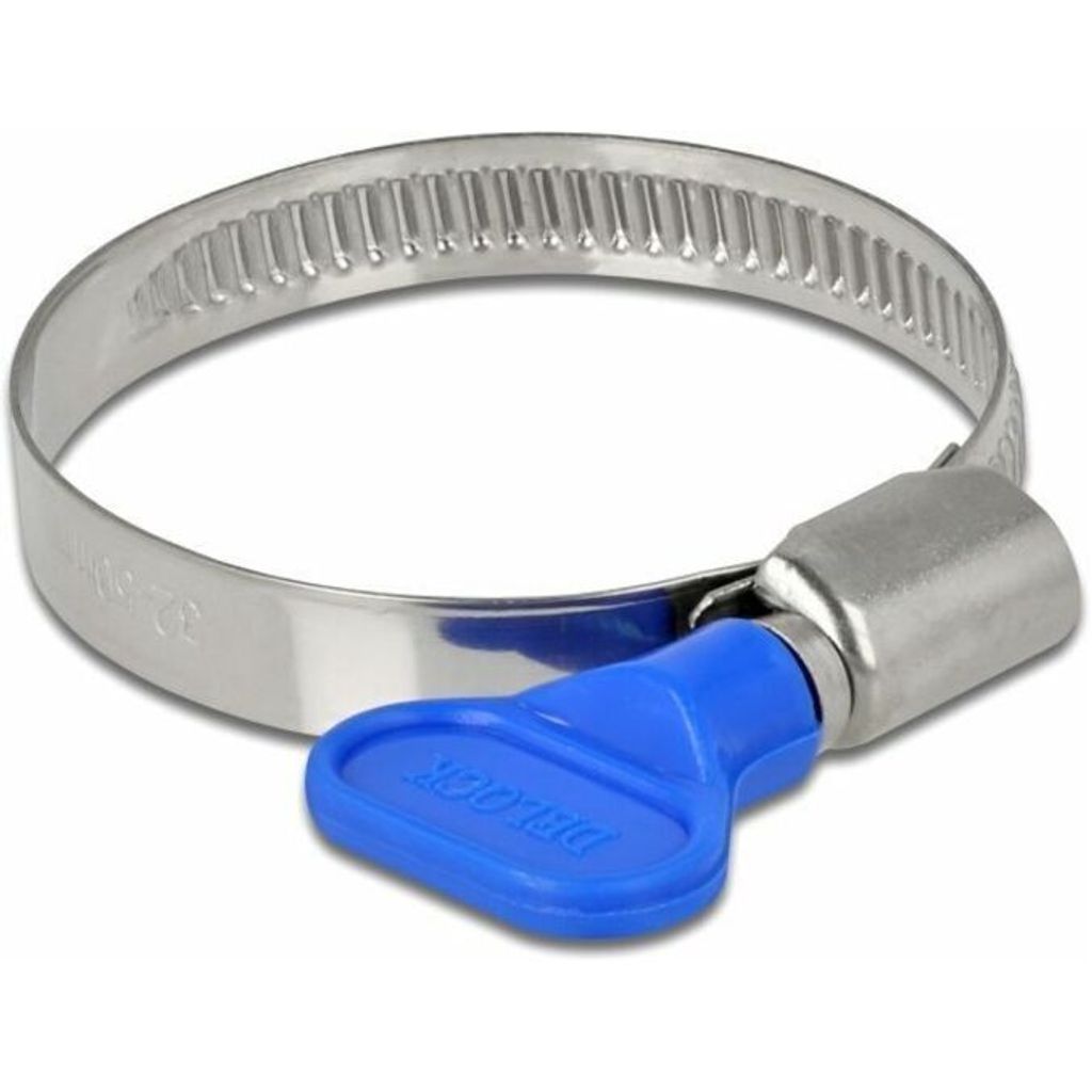 Delock Schlauchschelle mit Flügelmutter 32 - 50 mm 10 Stück blau