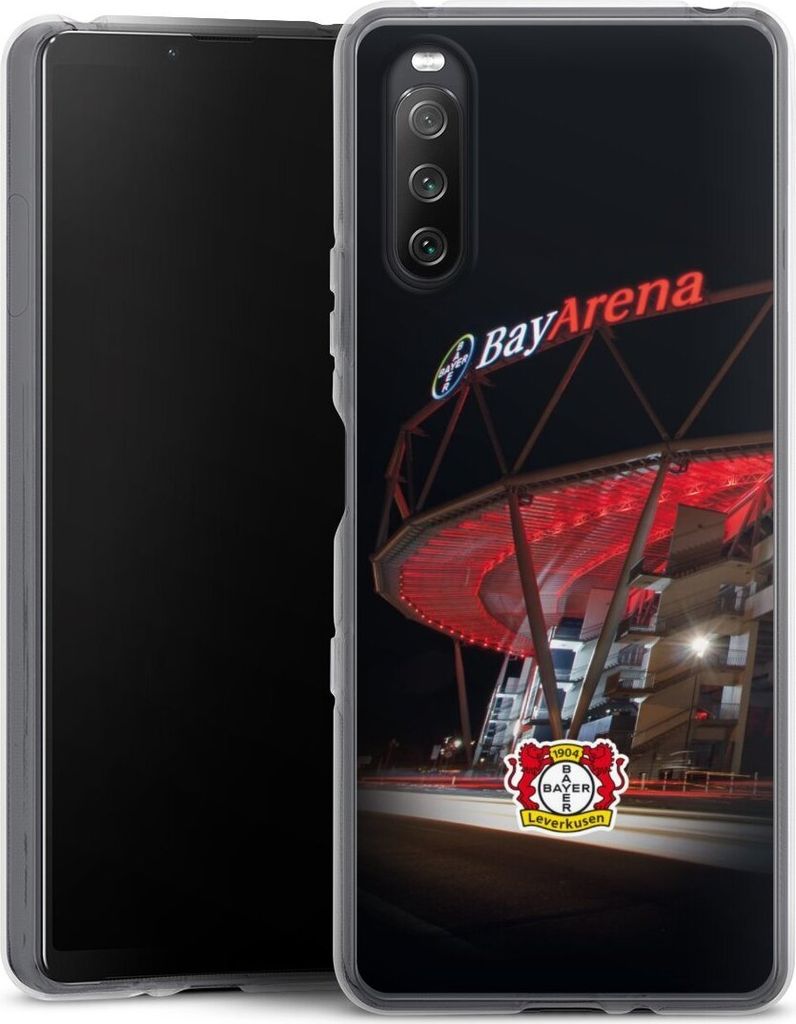 DeinDesign Handyhülle für Sony Xperia 10 III Silikon Hülle Case Smartphone Schutzhülle Bayer 04 Leverkusen Offizielles Lizenzprodukt Stadion