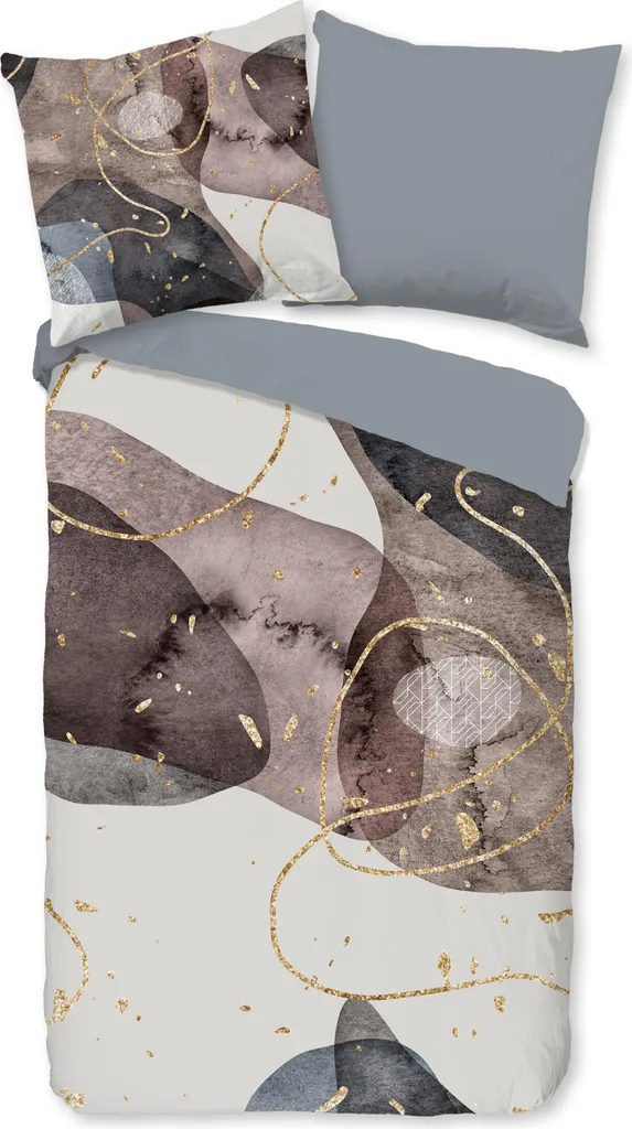 Set Copripiumino 200x200 Cotone Buongiorno - Estetica Moderna Grigio