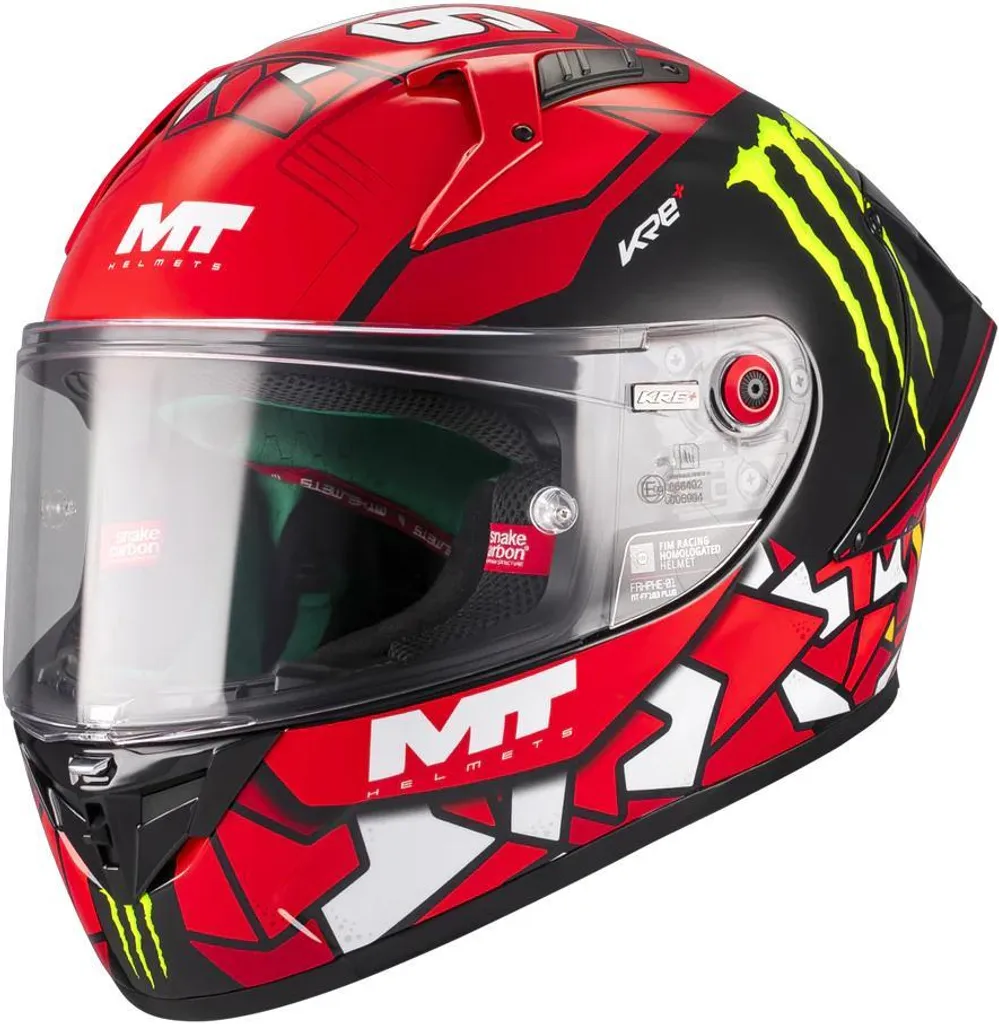 Casque de moto intégral MT KRE+ S Piqueras Noir et Rouge Taille XXL