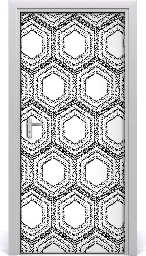 Tulup Türaufkleber 95x205 cm Dekorative Aufkleber Selbstklebend Wasserdichte Tapete Abnehmbar Schlafzimmer Wohnzimmer Wohnkultur - geometrischer H...