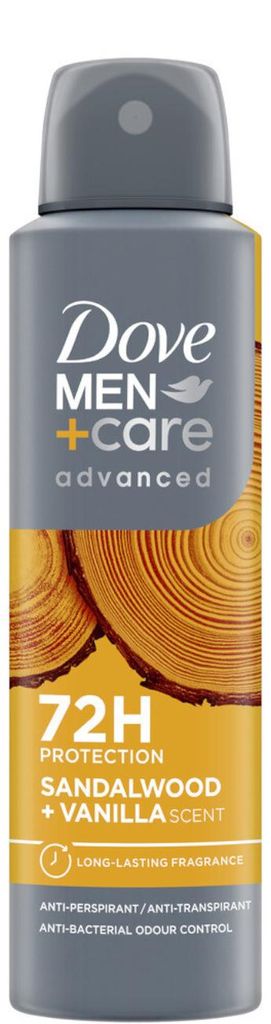 Dove Deospray voor Heren - Sandelhout & Vanille, 150 ml Productafbeelding 