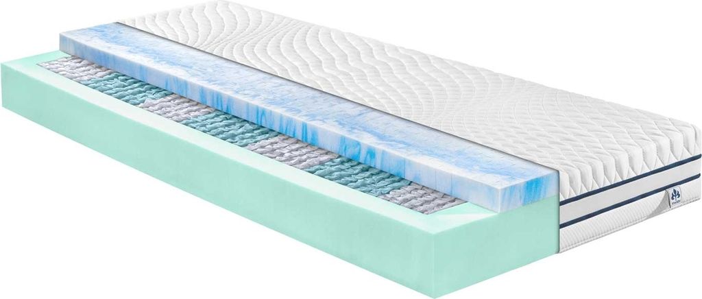 Taschenfederkernmatratze - 7-Zonen-Tonnentaschenfederkern - 90 x 200 cm - Härtegrad 2