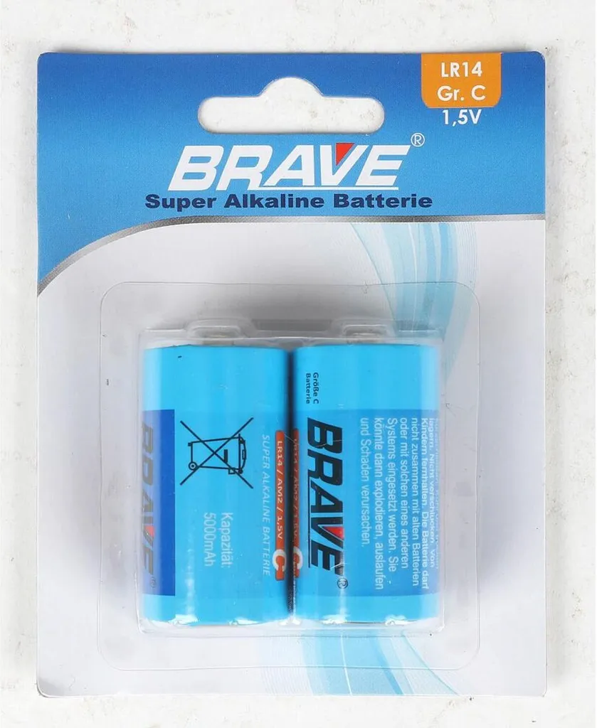 Pack de 12 Piles LR14 C Brave Haute Capacité pour Gros Électronique