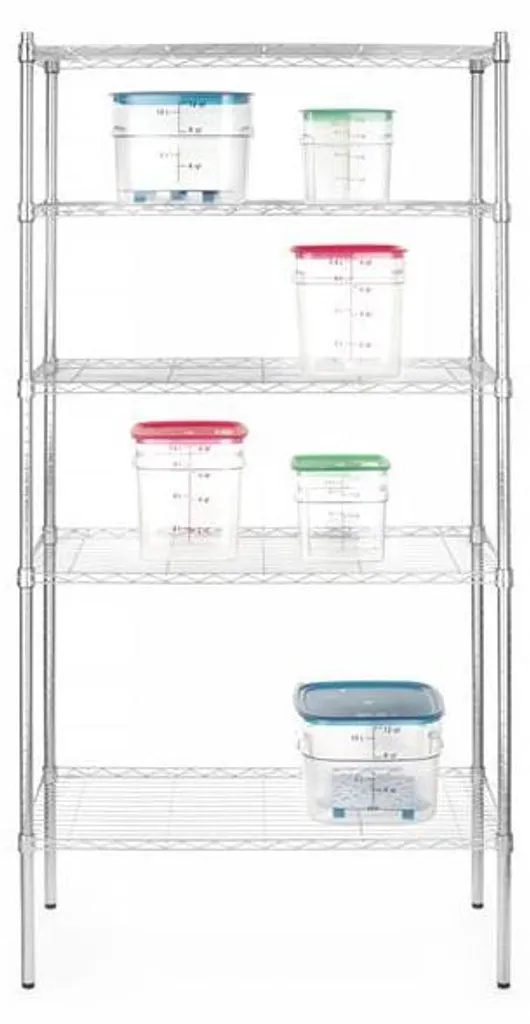 Scaffale Design Industriale HENDI 5 Ripiani 91x45x183cm Acciaio Cromato - 17