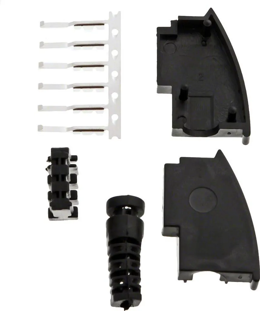 Spina Helos 014015 TAE 6 F Nera | Connettore Telefonico Tedesco per DSL