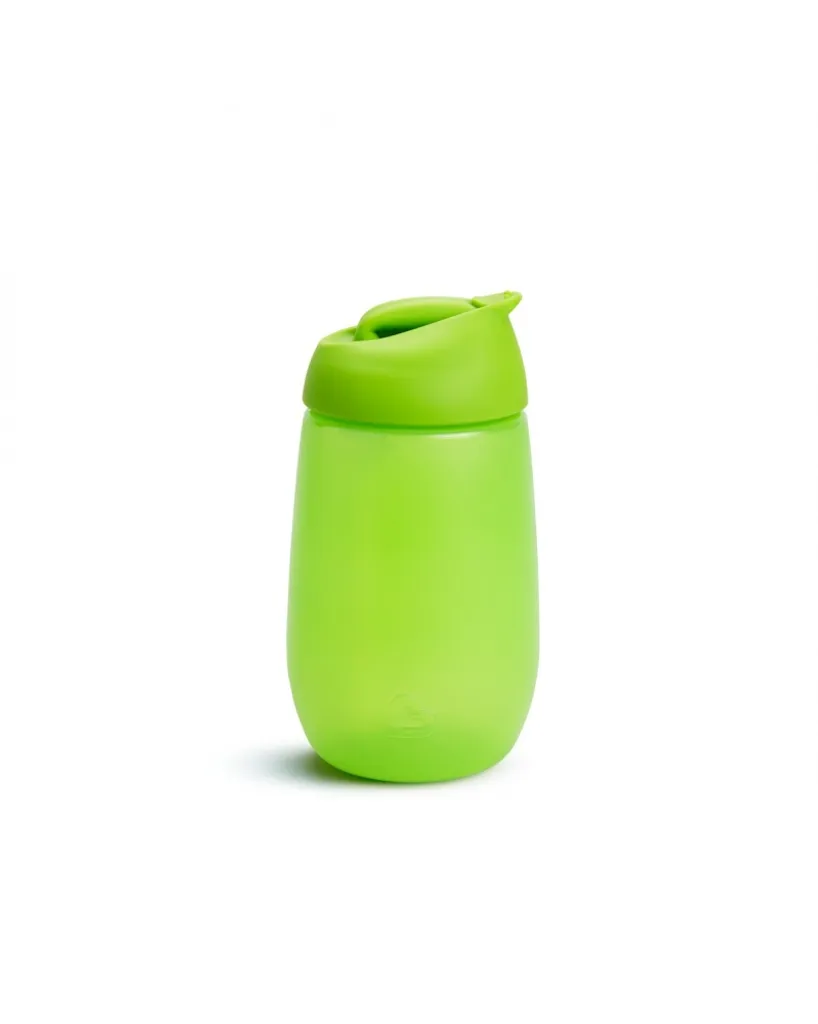 Munchkin Tasse avec Paille Simple Clean 296ml - Gobelet Vert Anti-Fuite