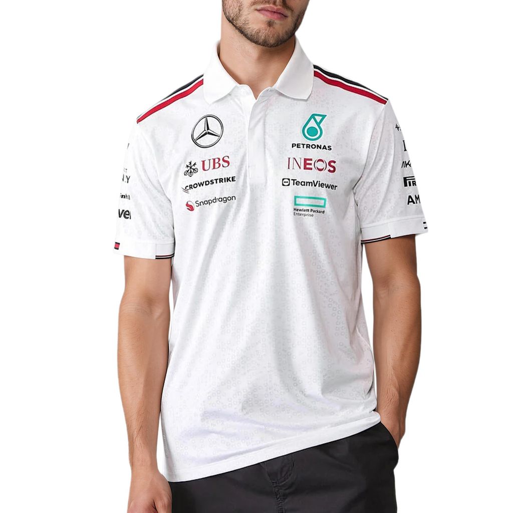 Mercedes AMG Petronas F1 RP Team Polo Shirt Gr.XXL weiß Produktbild 