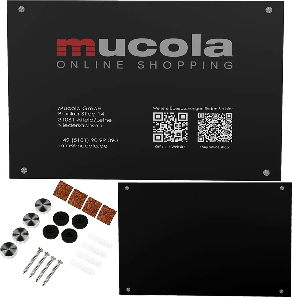Insegna Professionale Vetro ESG Nero 90x55 cm | Design Studio Medico
