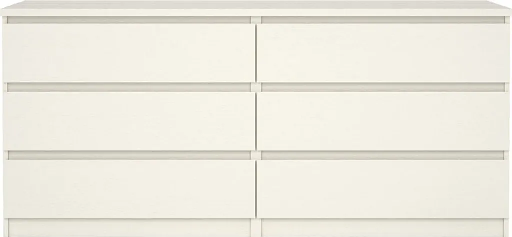 Noulan Commode 6 Tiroirs en Chêne Blanc - Rangement Design Scandinave