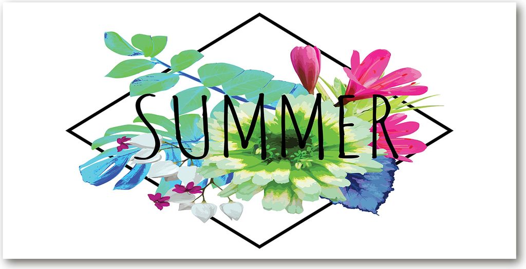 Tulup Leinwandbild - 140x70 cm - Wandkunst - Drucke auf Leinwand - Leinwanddruck - Sprüche - Mehrfarbig - Sommer