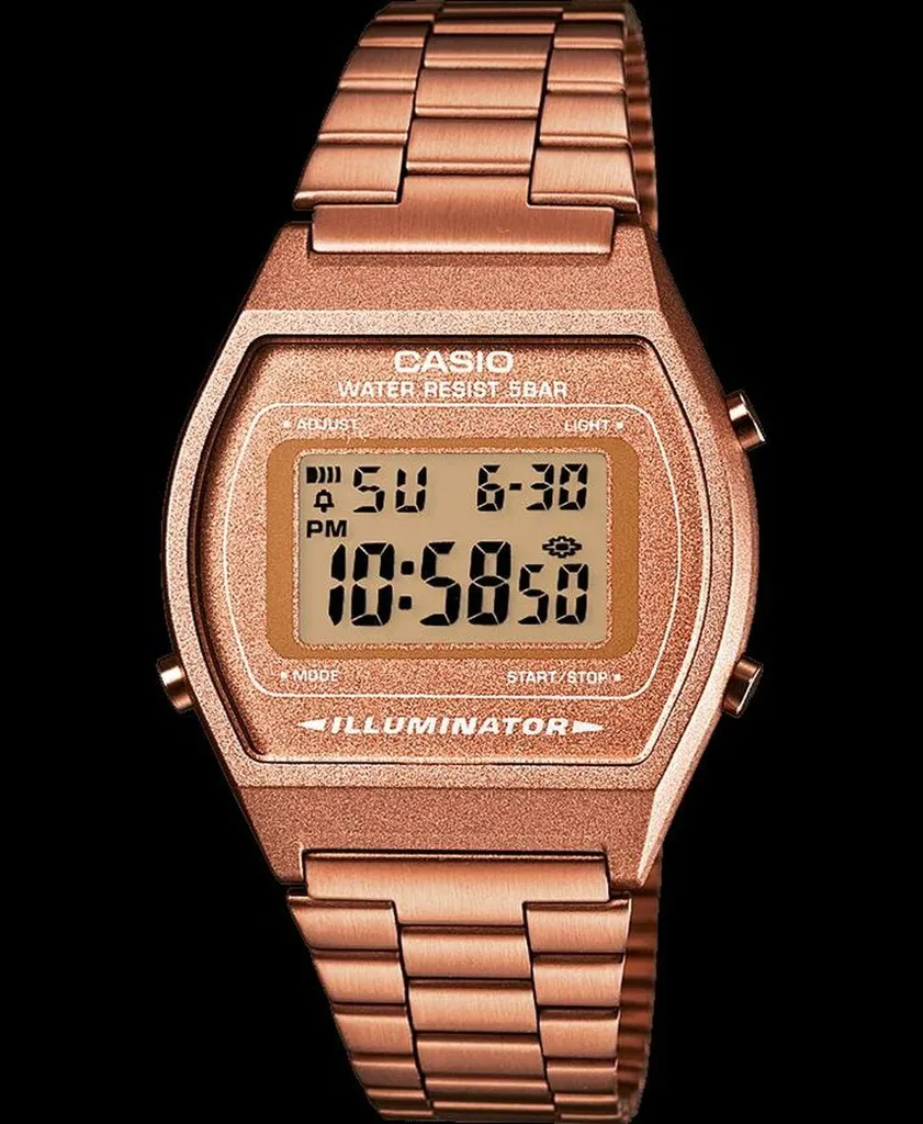 Casio B640WC-5AEF Orologio Digitale Unisex Oro Rosa - Collezione Vintage - 11