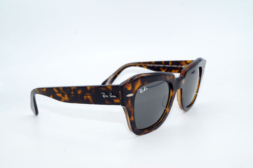 Ray-Ban STATE STREET, Erwachsener, Uni, Quadratisch, Schildkröte, Nicht-polarisierte Linse, Azetat