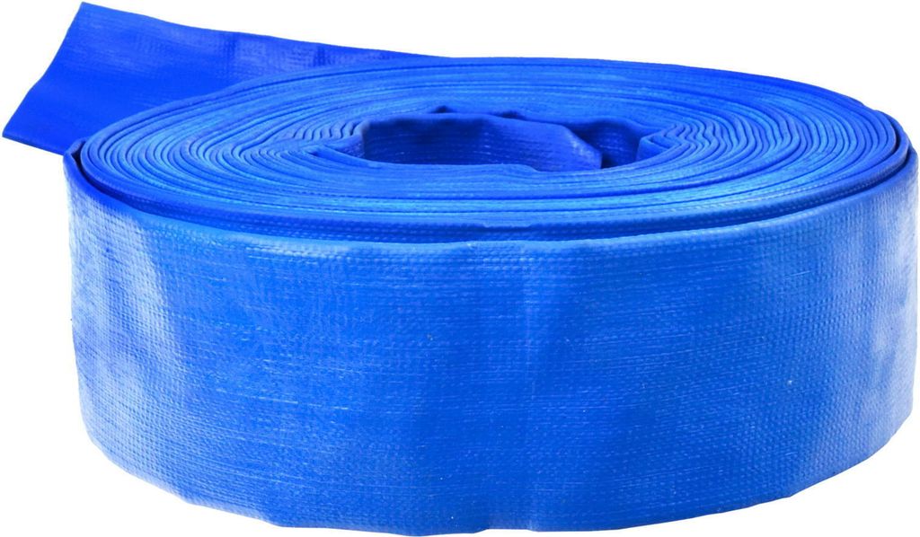 Tubo Piatto 51 Mm Blu 100 Metri – Gomma Morbida Per Irrigazione E Svuotamento, 2 Bar