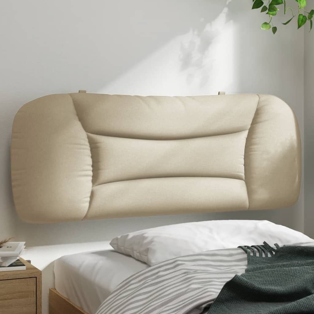 Kopfteil-Kissen Creme 100 cm Stoff 374554