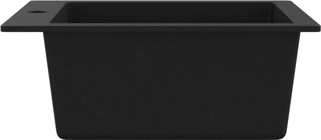 vidaXL Granitový drez Single Bowl Black Obrázok produktu 6