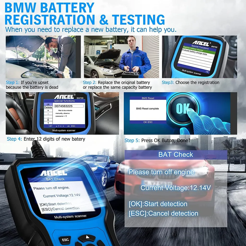Scanner OBD2 Multi-système avec Réinitialisation EPB SAS et Airbag - 3