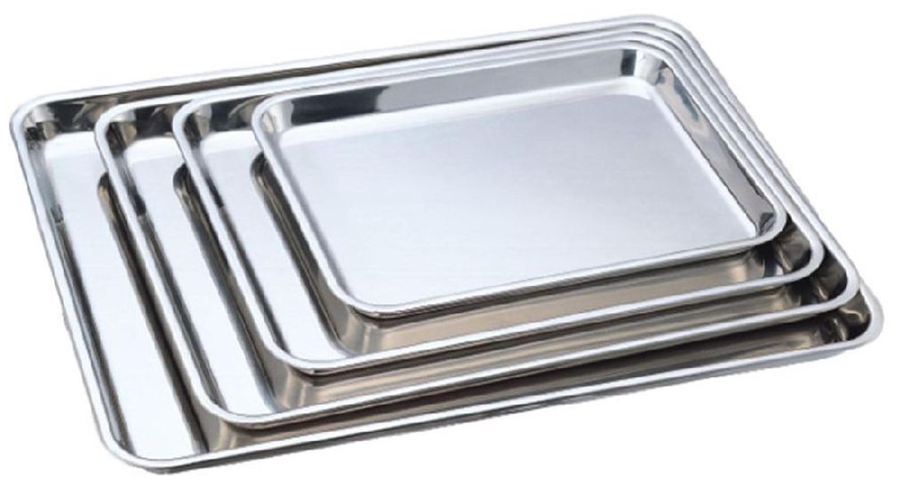 Vassoio in acciaio inox, 580x365x25 mm (LxPxH) Immagine del prodotto 
