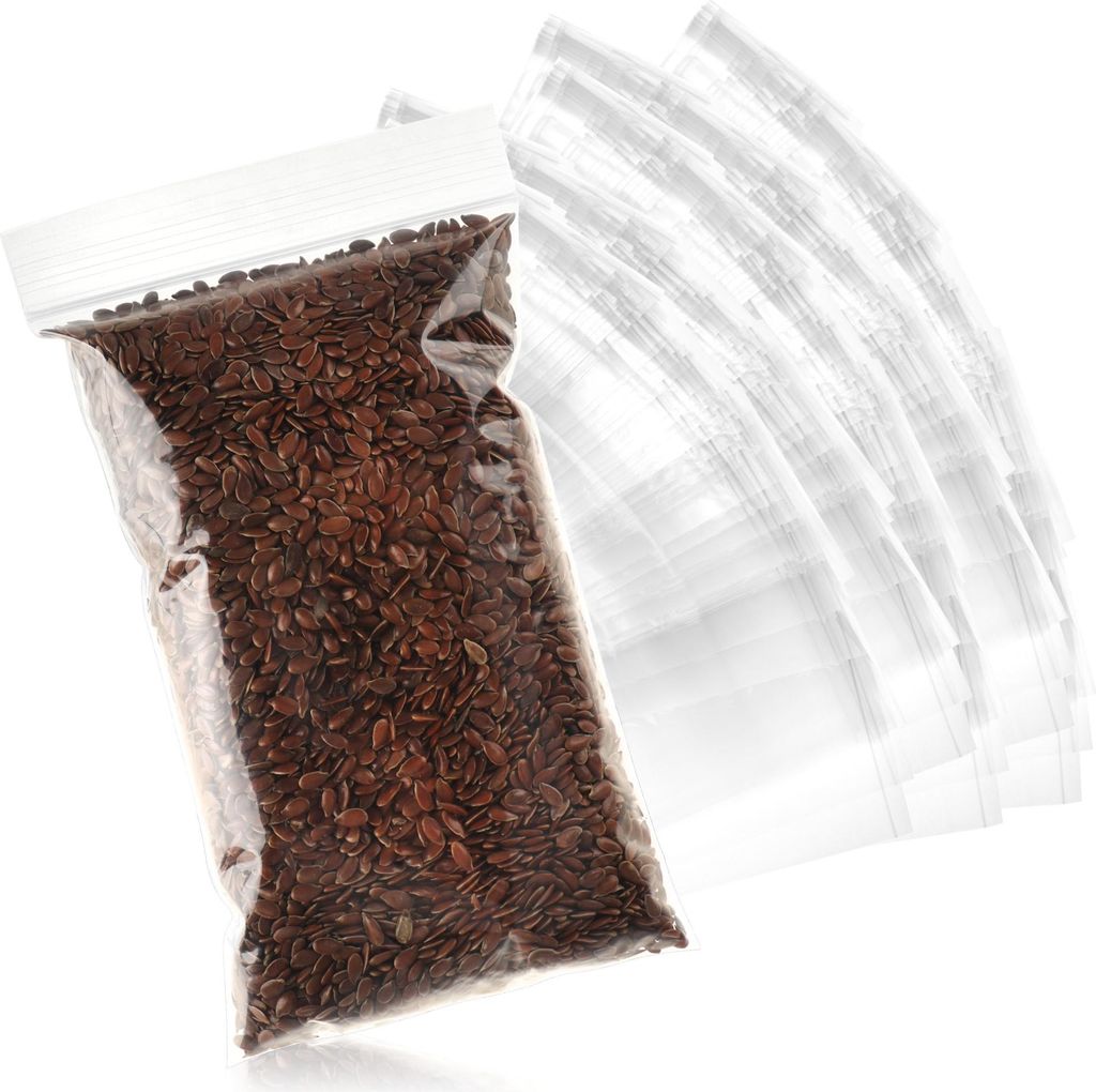 com-four 500x Druckverschlussbeutel - transparente Tütchen mit Druckverschluss - kleine Zip-Beutel wiederverschließbar - Polybeutel mit Verschl...