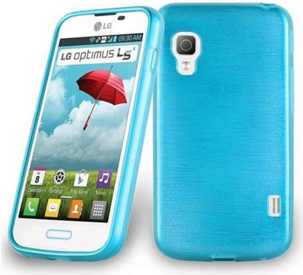 Cadorabo cover per LG L5 II (2nd SIM) cover protettiva in turchese cover protettiva cover in silicone TPU cover