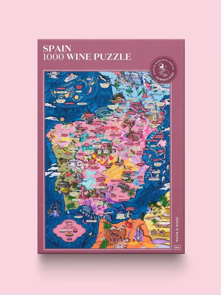 Casse-tête Puzzle 1000 pièces Carte des Vins d'Espagne pour Adultes