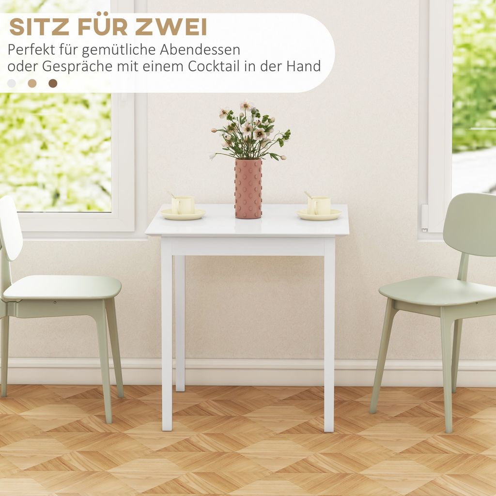 HOMCOM Esstisch 69x69 Cm Eiche | Küchentisch Für Kleine Räume 2-4 Personen
