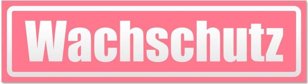 Kiwistar - Autoaufkleber - Hellrosa - 45 x 12 cm - Wachschutz invertiert - Hinweis Aufkleber Sticker für Auto, Kfz, Fahrrad, PKW, LKW