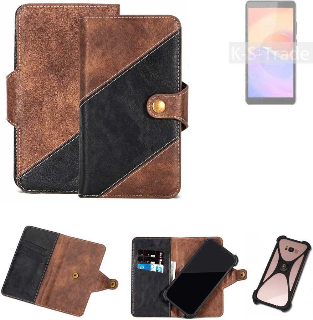 K-S-Trade Handyhülle Schutzhülle Bookstyle Case kompatibel mit ZTE Blade A31 Plus Klapphülle Cover Hülle Schutztasche 1x