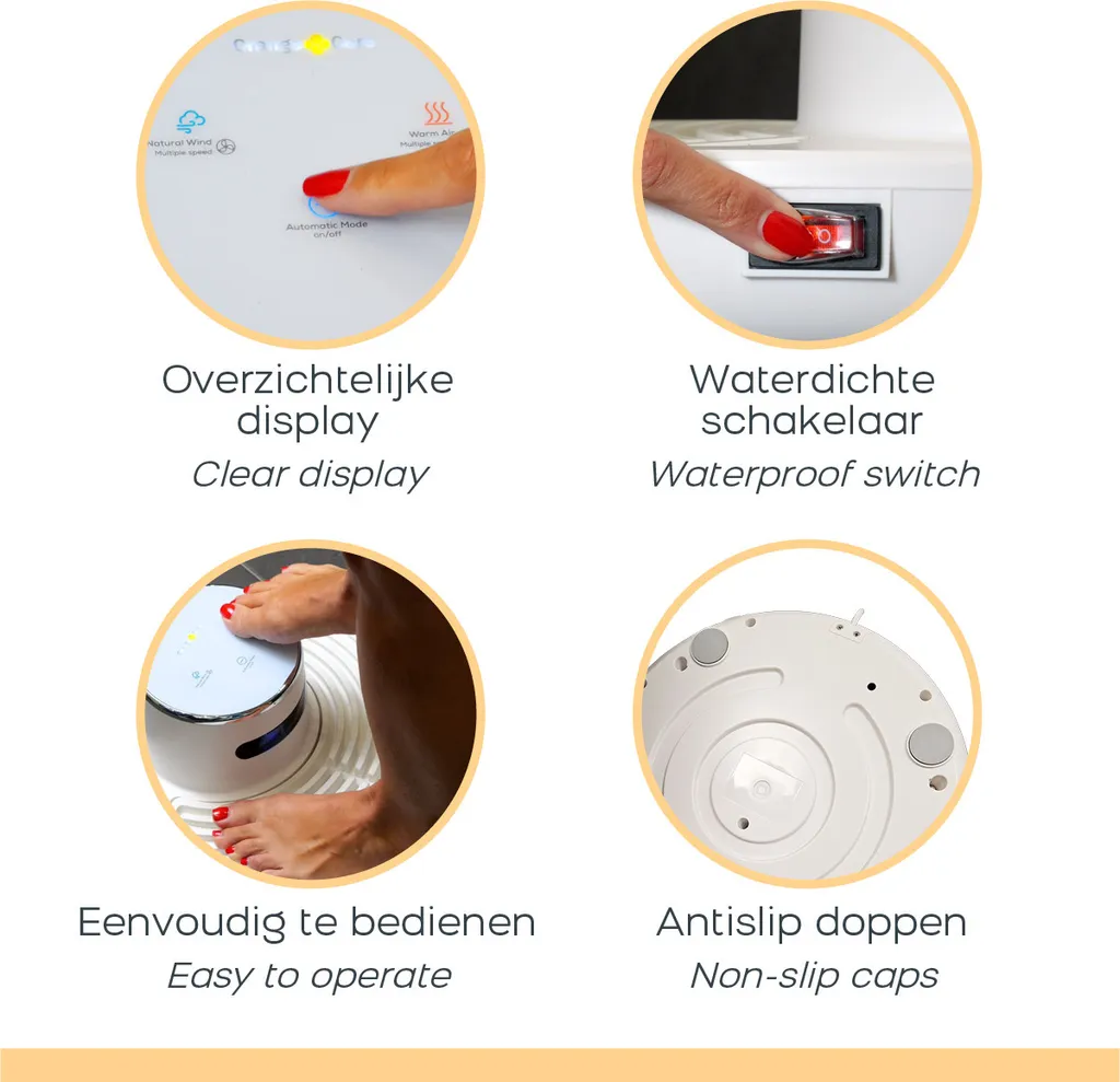 Sèche-corps électrique 1200W Orange Care avec séchage rapide 360° - 7