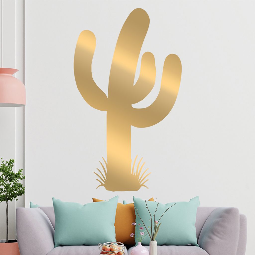 KIWISTAR Kaktus - Wüste Stachel Trocken Wandtattoo in 6 Größen - Wandaufkleber Wall Sticker - Dekoration, Küche, Wohnzimmer, Schlafzimmer, Bade...