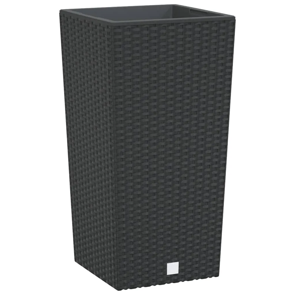 Jardinière haute anthracite avec réservoir amovible 26,5 L pour fleurs