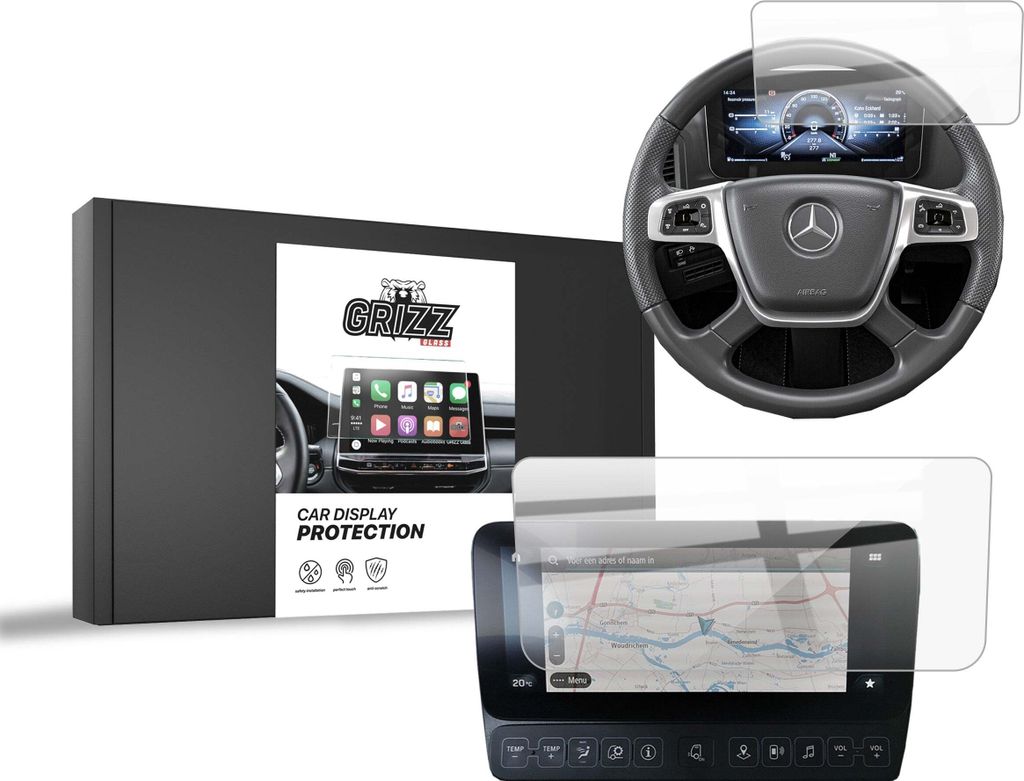 Keramische Autodisplayfolie 2in1 für Mercedes Actros L (2021-...), Grizz Protector