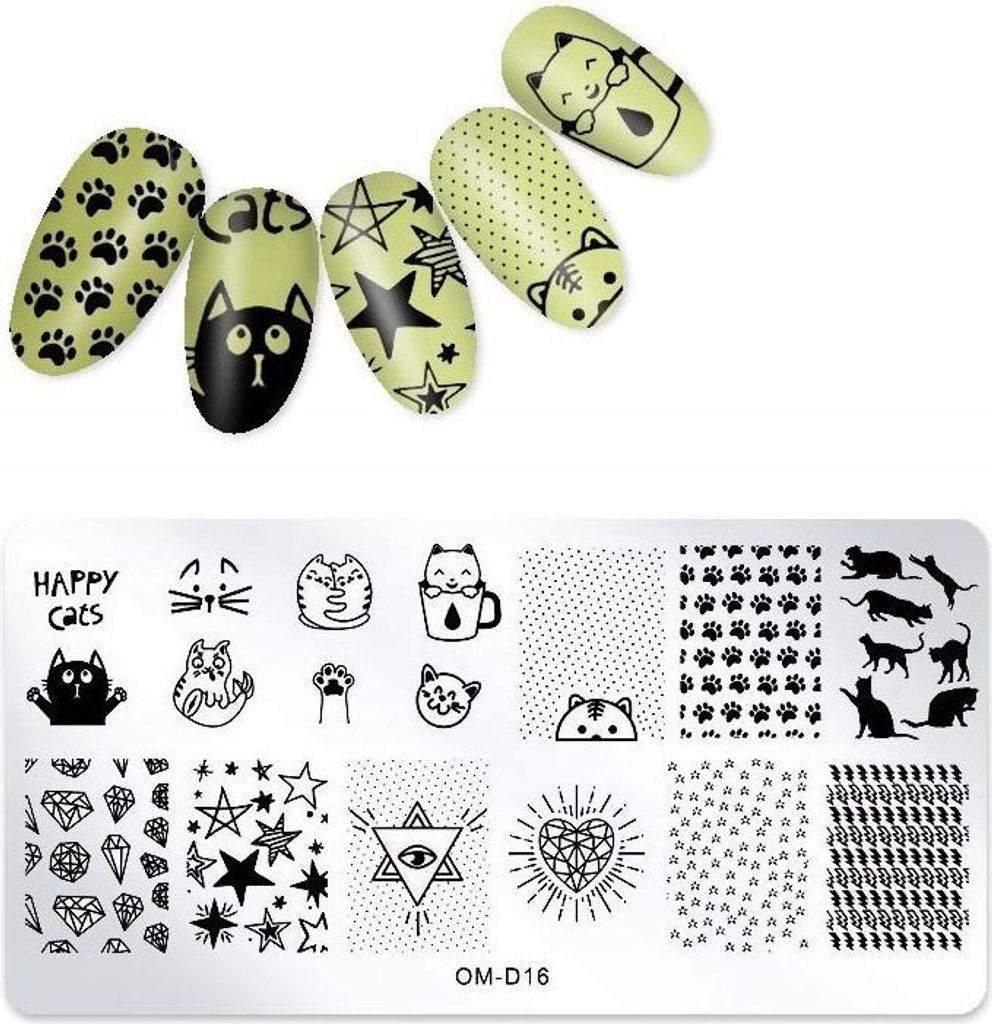 Stempelplatte für Nail Art OM-D16