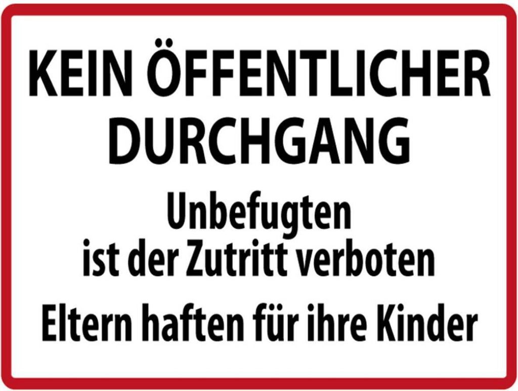 vianmo Holzschild 30x40 cm Kein Öffentlicher Durchgang