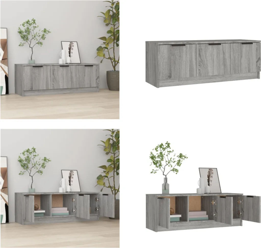 vidaXL Mobile TV grigio Sonoma 102x35x36,5 cm in legno - Mobile TV - Mobili TV - Mobili TV - Porta TV