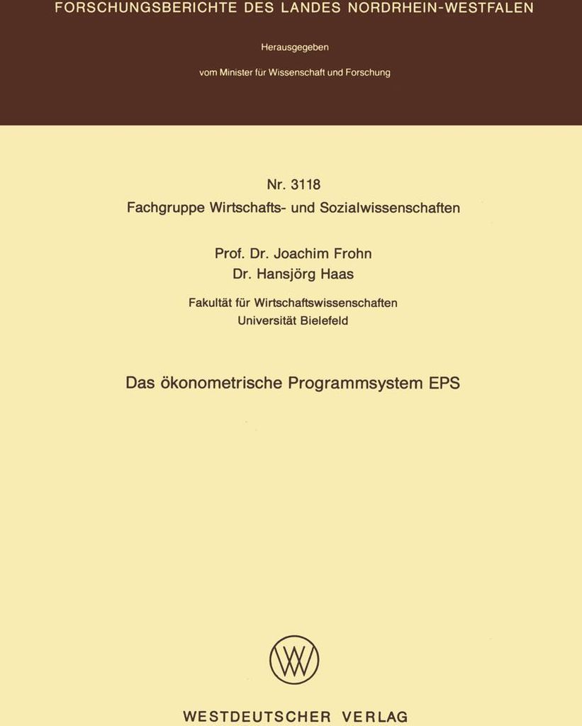 Das ökonometrische Programmsystem EPS