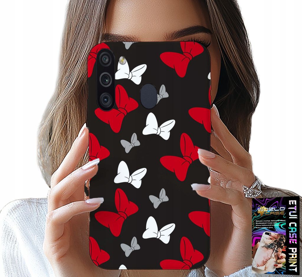 Etui Für Samsung Galaxy A21 - Rote Und Weisse Mausbögen, Designs