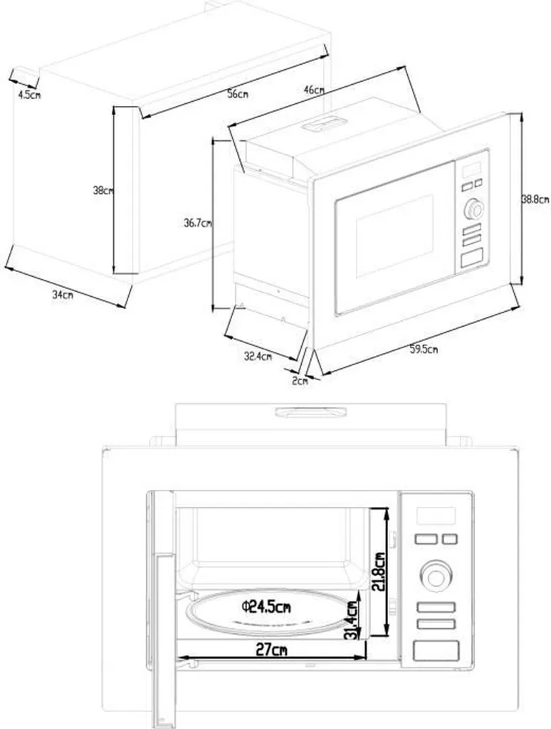 Micro-ondes Compact 20L Continental Edison Idéal pour Réchauffer Vite