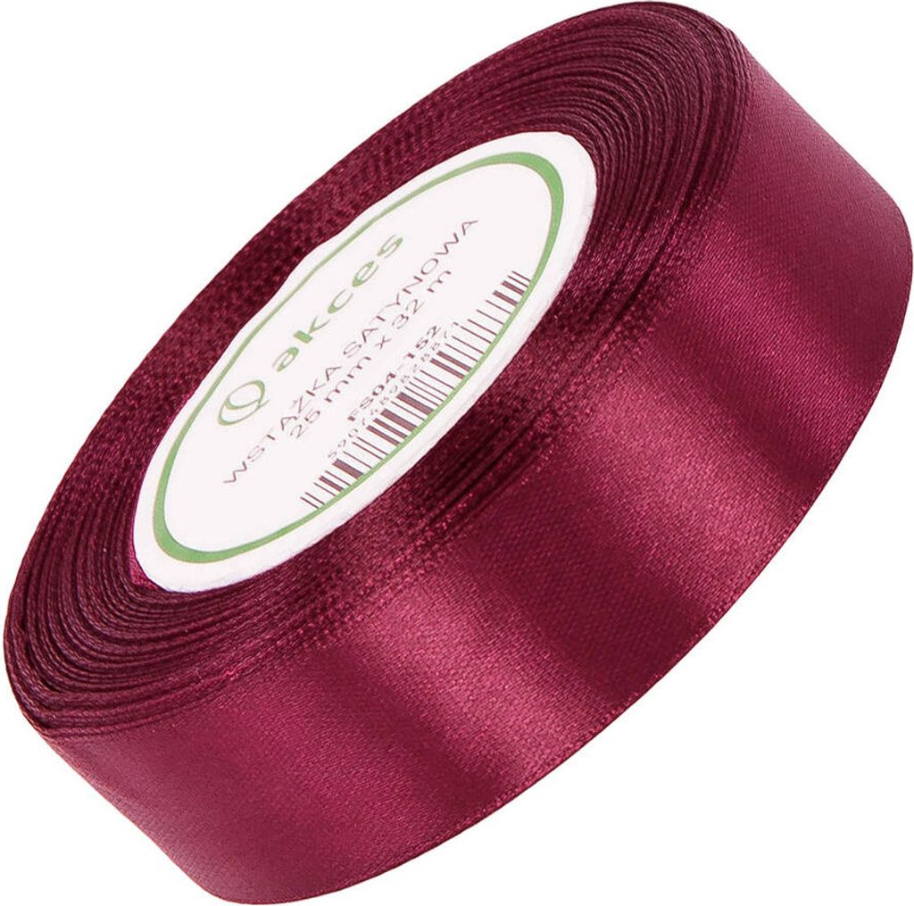 SATINBAND 25mm/32m SCHLEIFENBAND Geschenkband Dekoband - Silber